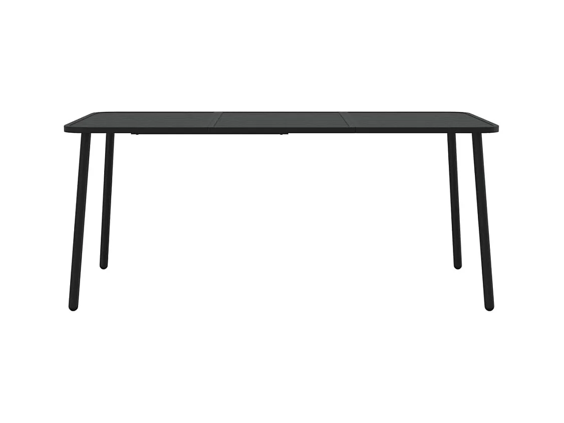 Antraciet tuintafel 165x80x71 cm staal