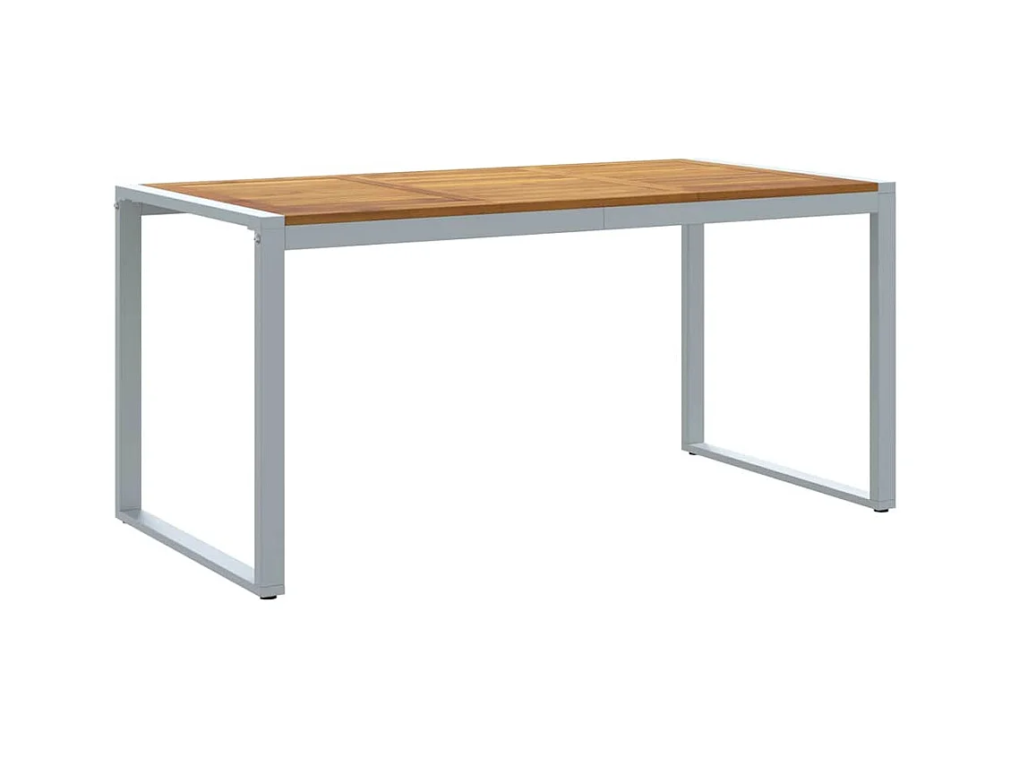 Table de jardin pour repas Gris 160 x 80 x 75 cm