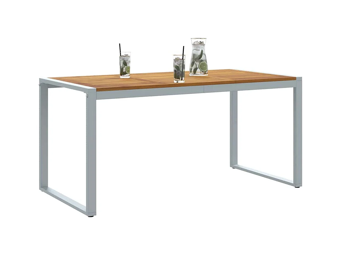 Table de jardin pour repas Gris 160 x 80 x 75 cm