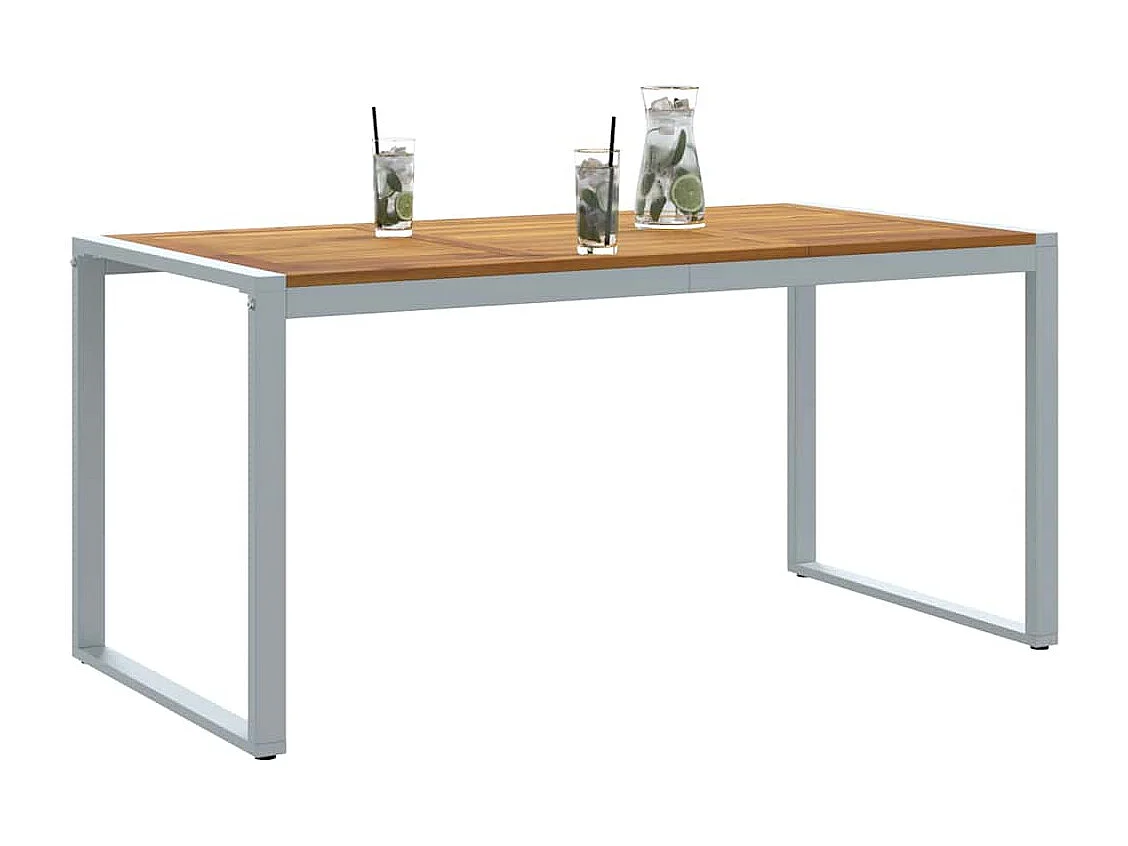 Table de jardin pour repas Gris 160 x 80 x 75 cm