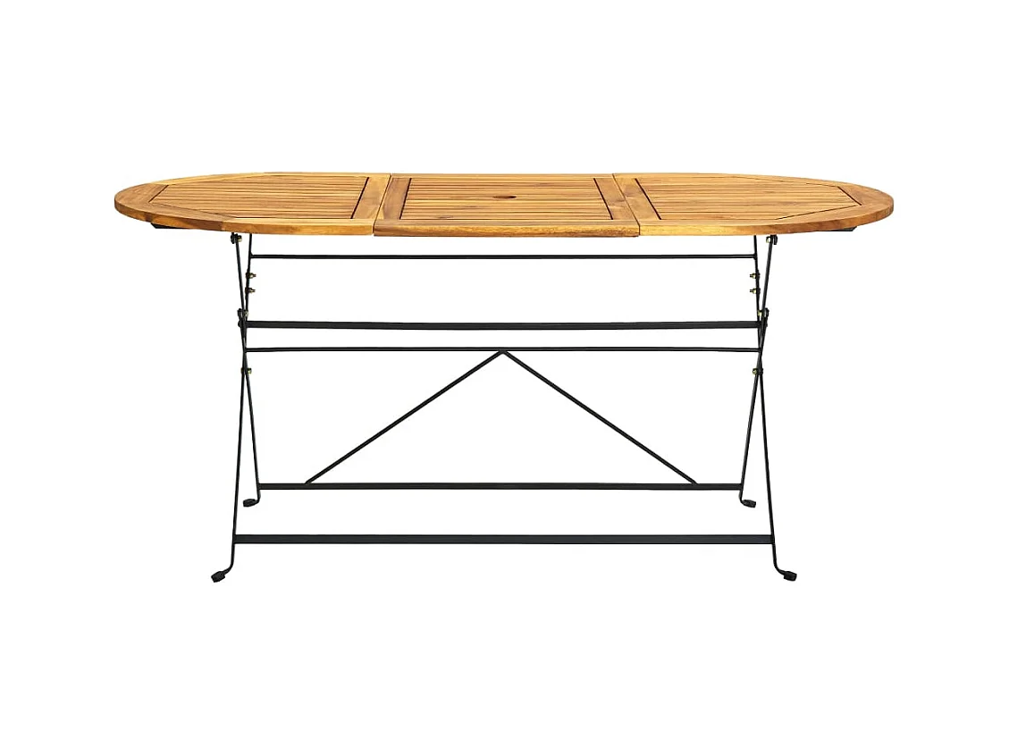 Table de jardin 160x85x74 cm Bois d'acacia massif Ovale