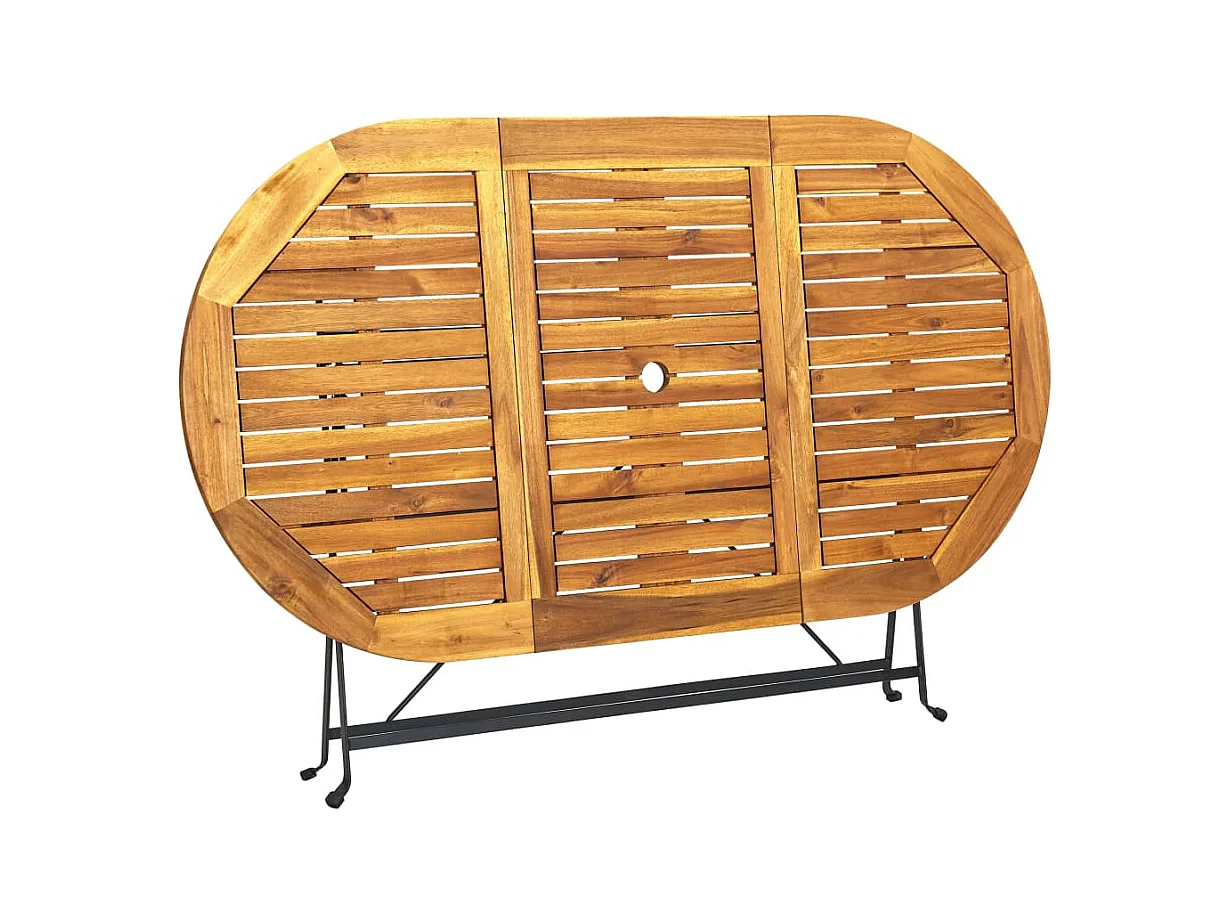 Table de jardin 160x85x74 cm Bois d'acacia massif Ovale