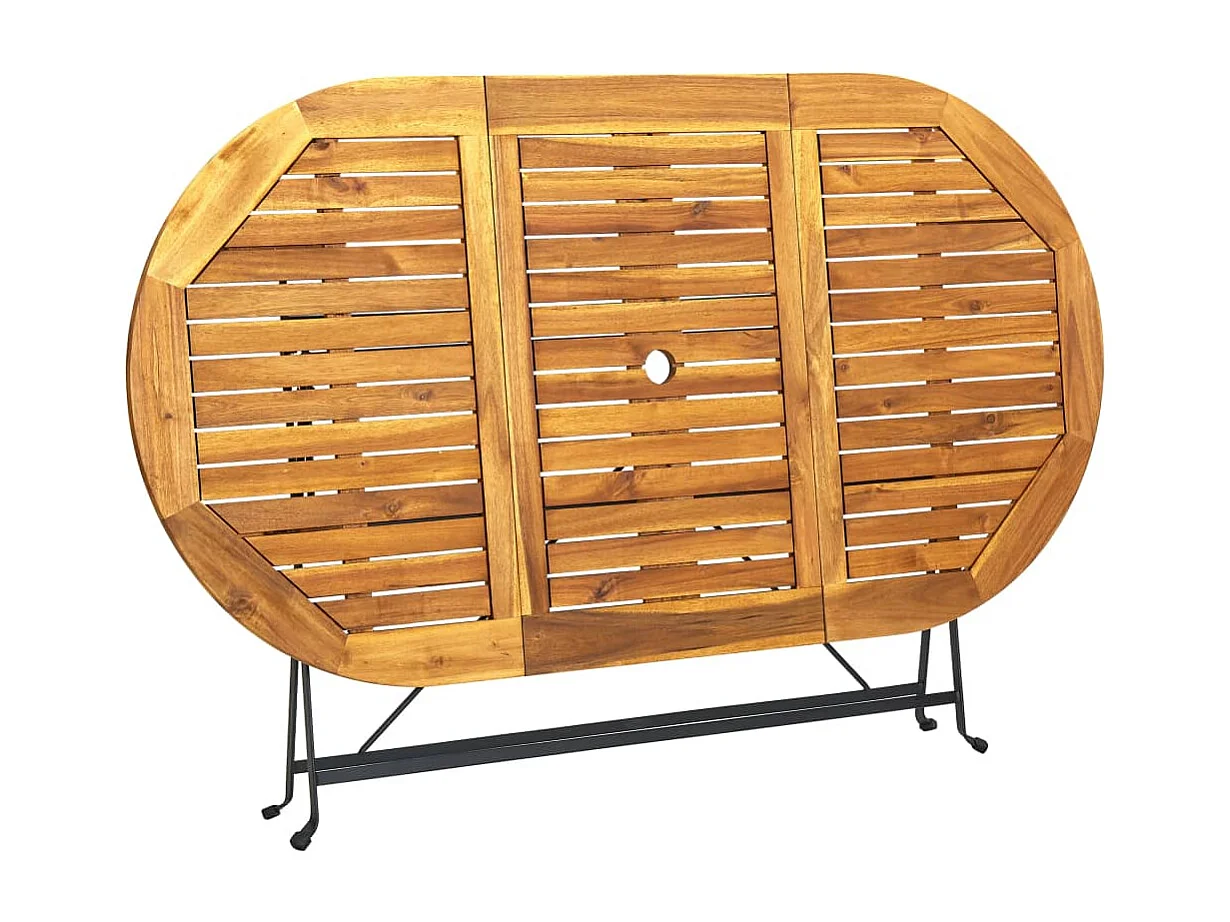 Table de jardin 160x85x74 cm Bois d'acacia massif Ovale
