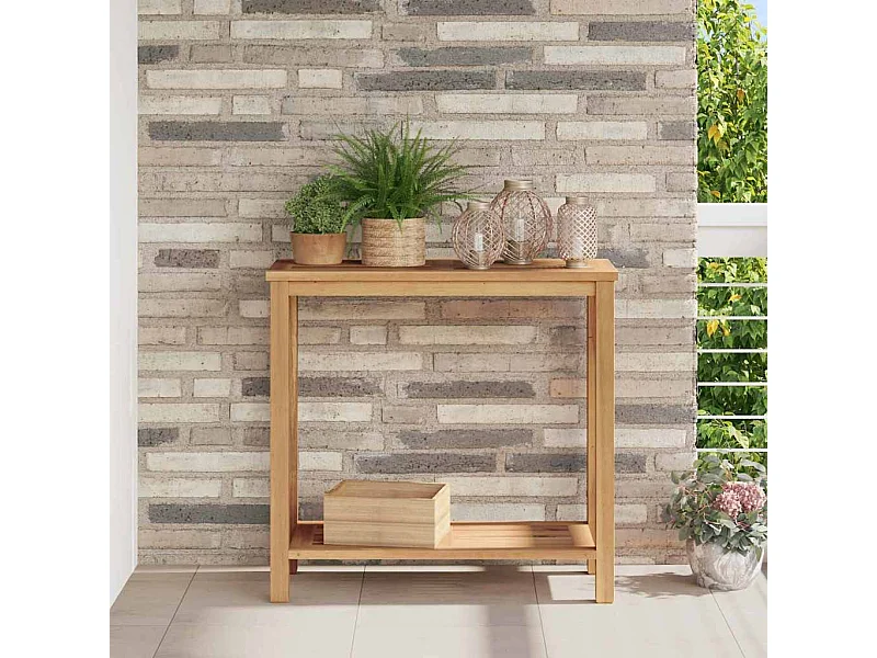 Table basse Marron 85 x 35 x 75 cm Bois de teck solide