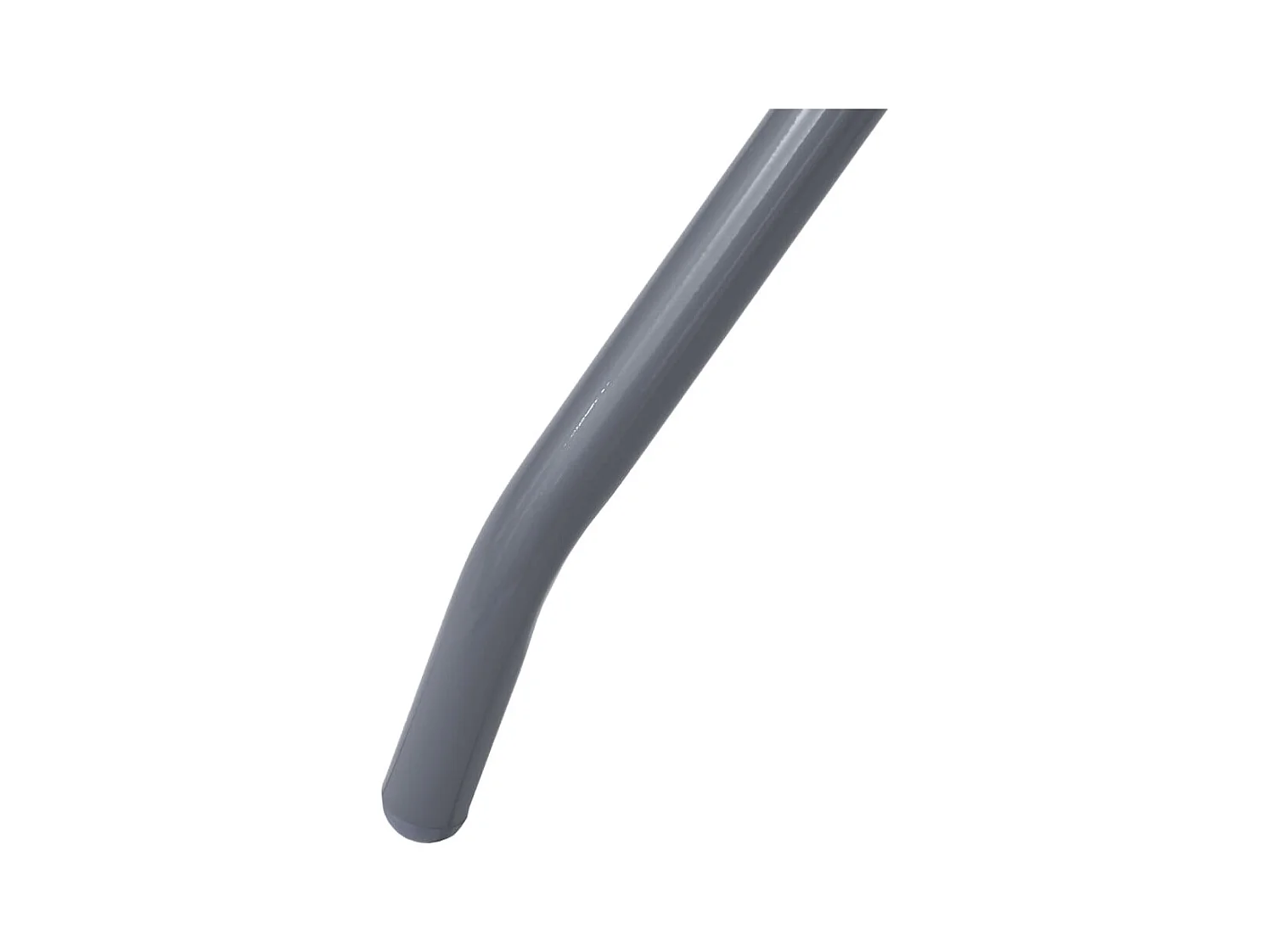 Lichtgrijze tuintafel 80 cm staal en glas