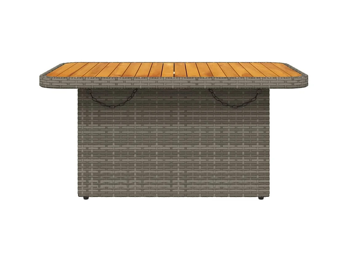 Grijze tuintafel 90x55x71cm Harsriet en acaciahout