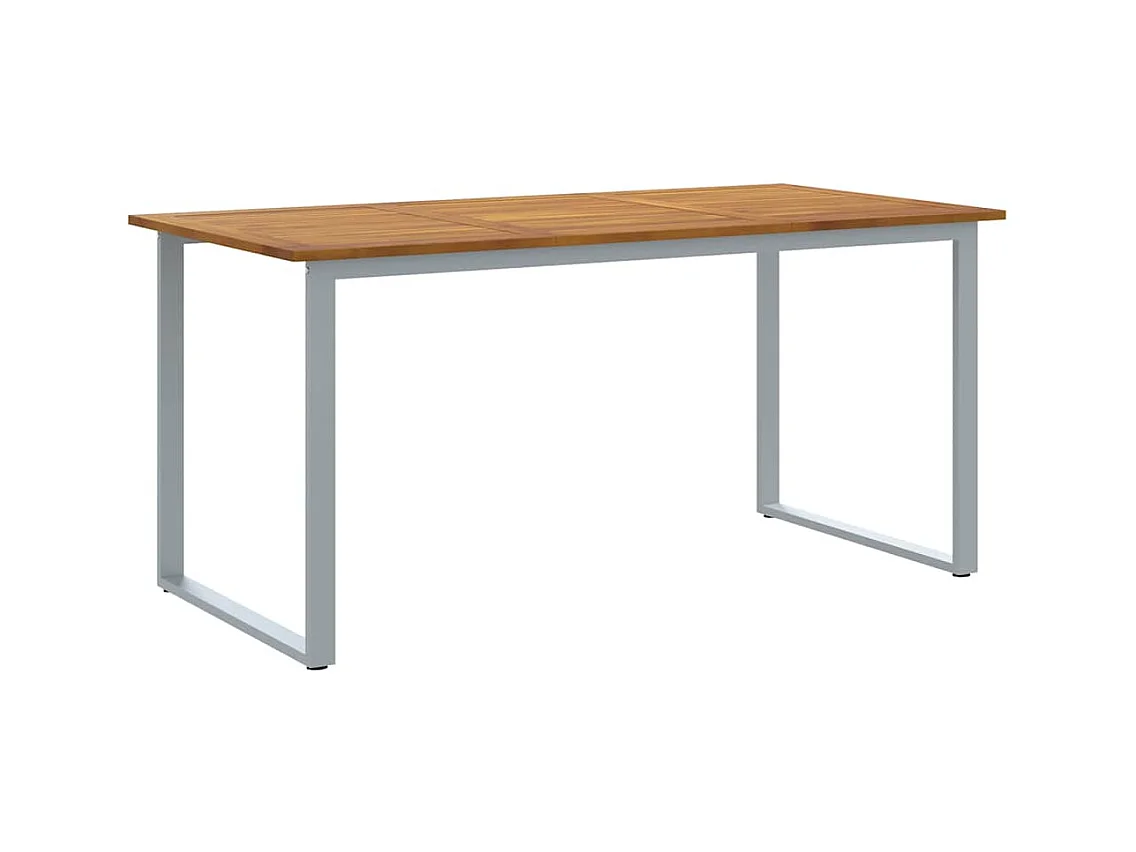 Juego de comedor de jardín de 7 piezas gris y marrón