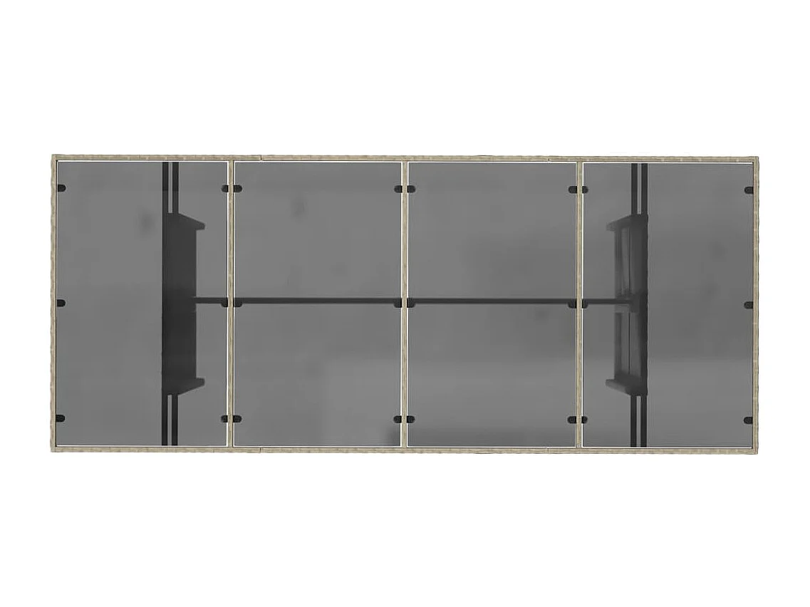 Mesa de jardín con tablero de cristal gris claro 190x80x74 cm