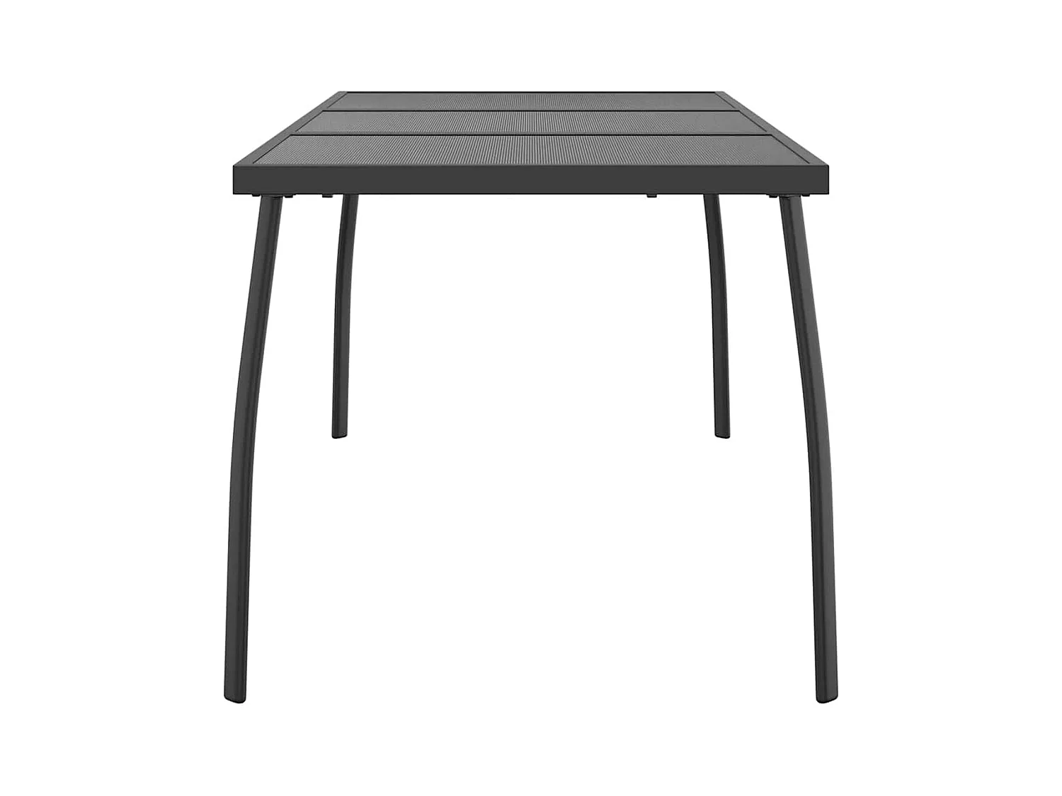 Antraciet tuintafel 165x80x72 cm Stalen rooster