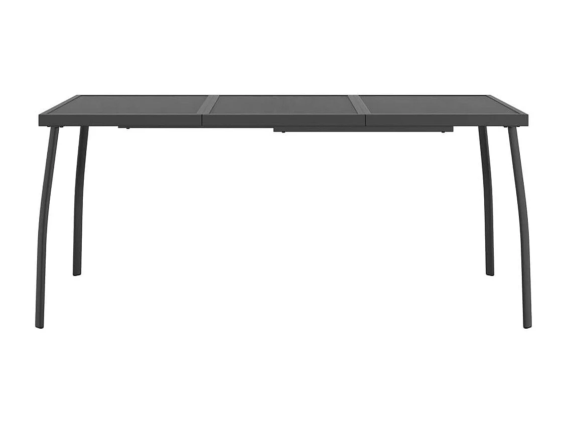 Tavolo da giardino antracite 165x80x72 cm Griglia in acciaio