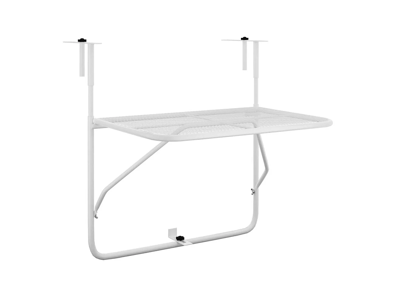 Table de balcon Blanc 60x40 cm Acier