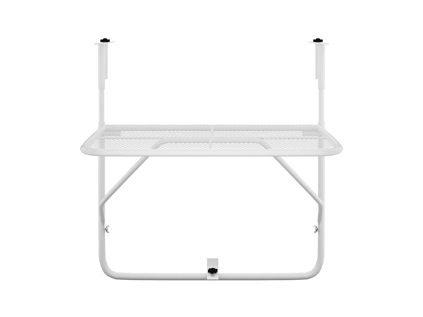 Table de balcon Blanc 60x40 cm Acier