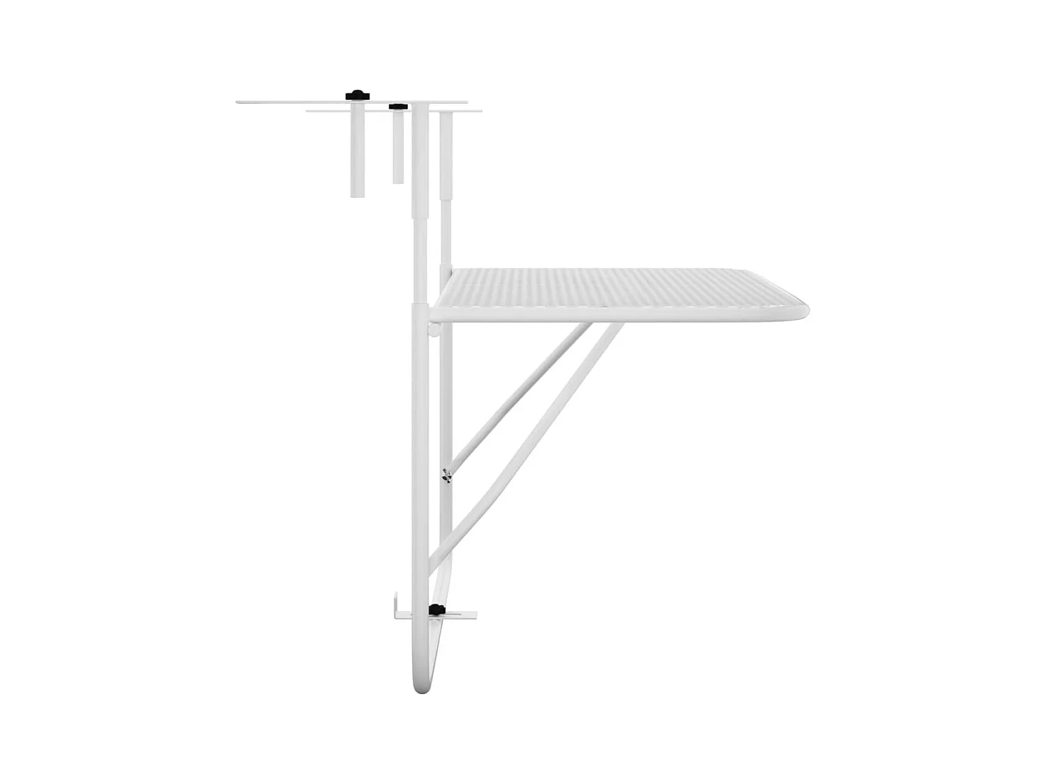 Table de balcon Blanc 60x40 cm Acier