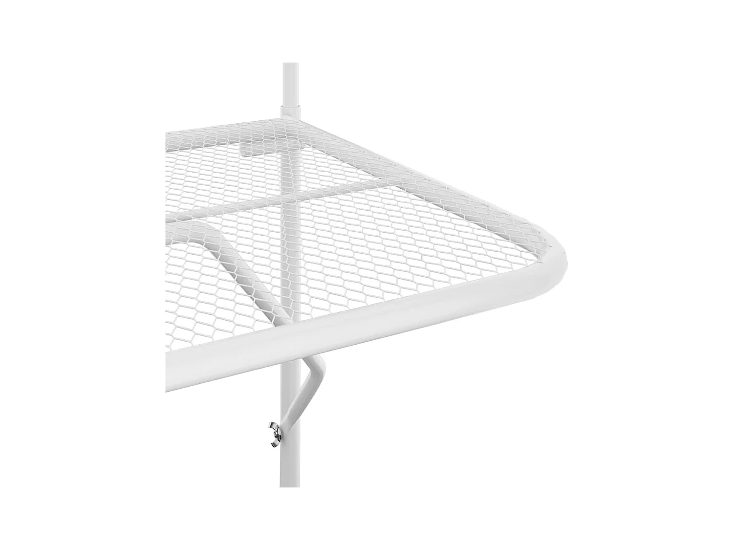 Table de balcon Blanc 60x40 cm Acier