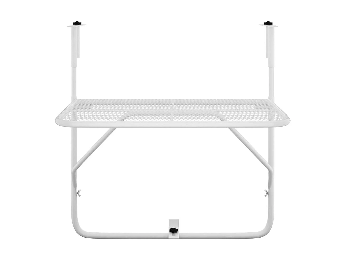 Table de balcon Blanc 60x40 cm Acier
