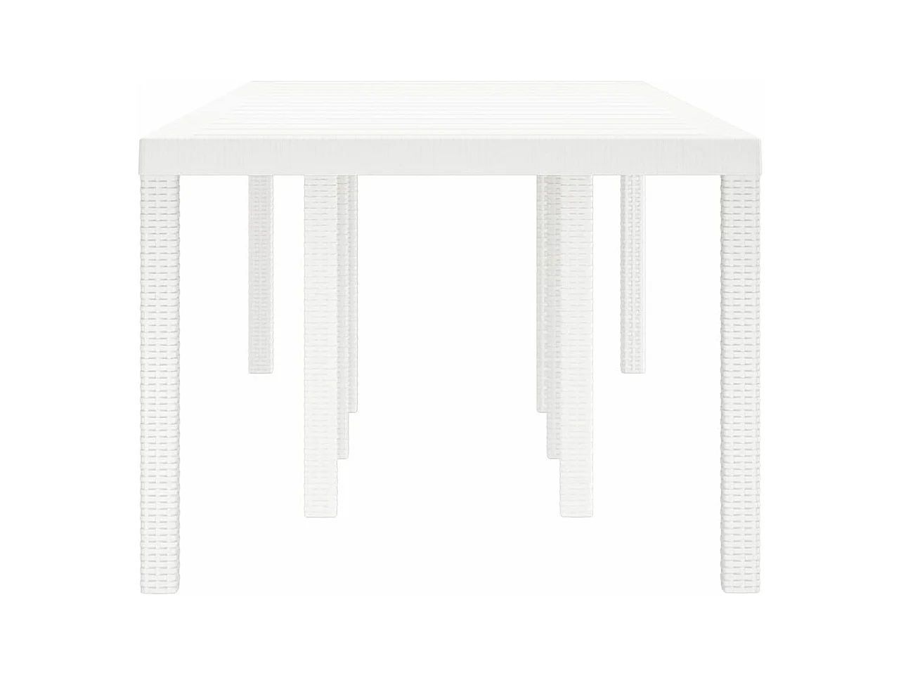 Table de Jardin Blanc 250 x 100 x 73 cm polyrotin