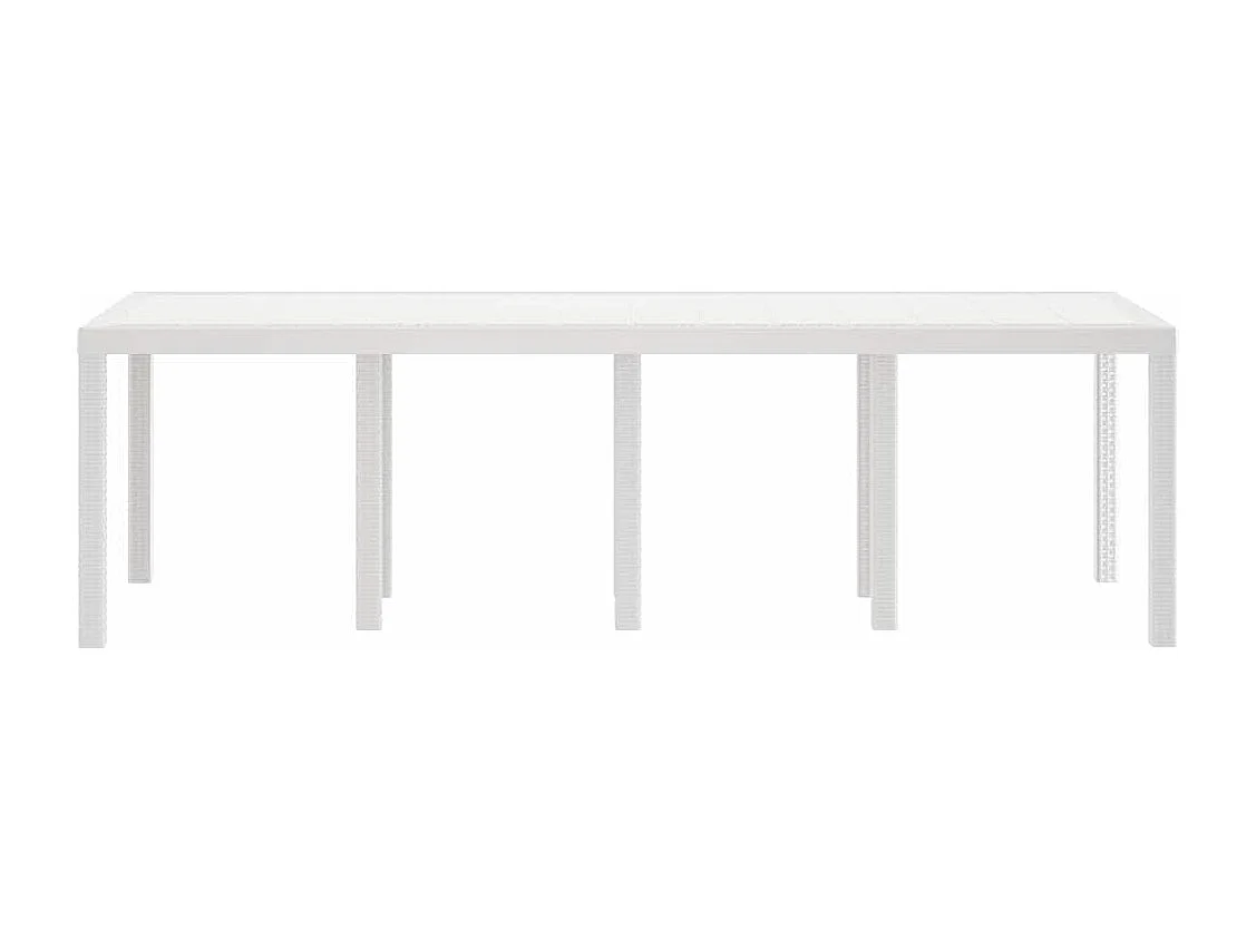 Table de Jardin Blanc 250 x 100 x 73 cm polyrotin