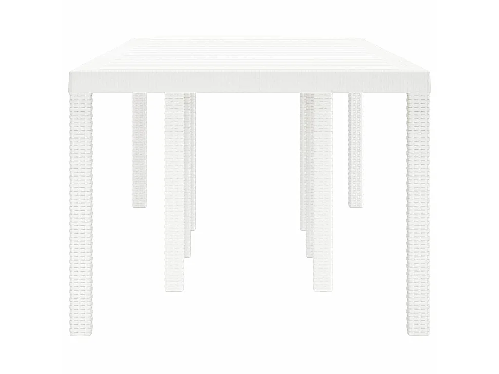 Tavolo da giardino bianco 250 x 100 x 73 cm in polyrattan