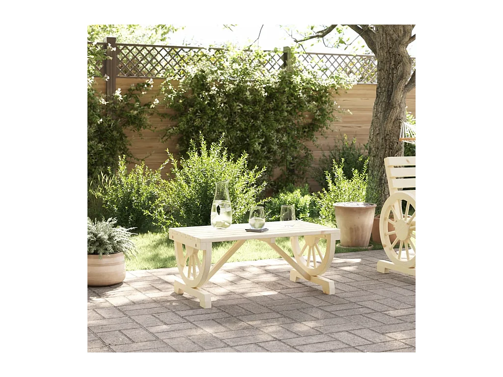 Tuinsalontafel 90x50x40 cm massief dennenhout