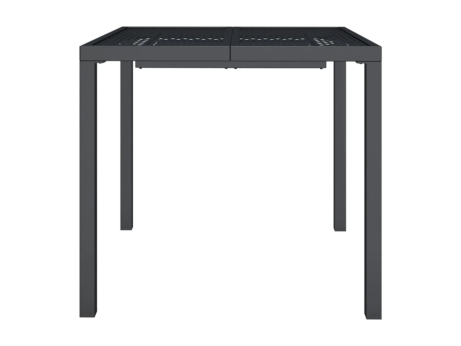 Mesa de jardín antracita 80x80x72 cm acero