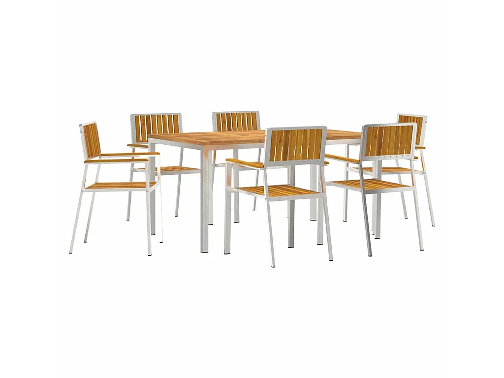 Set da pranzo da giardino da 7 pezzi