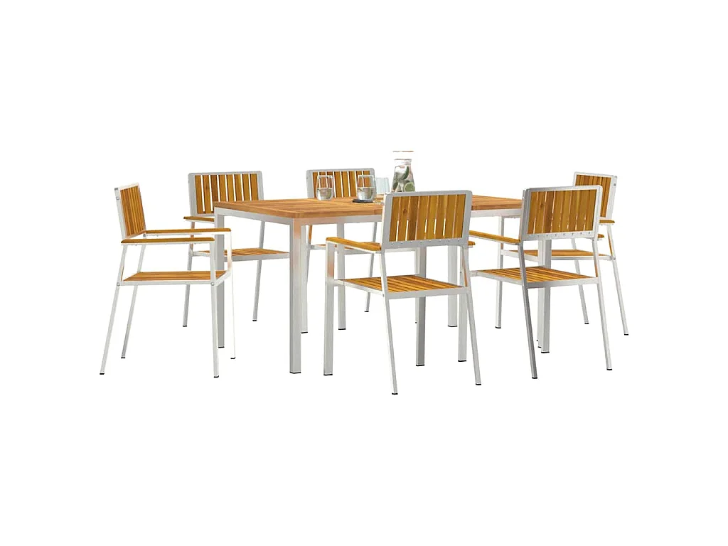 Set da pranzo da giardino da 7 pezzi