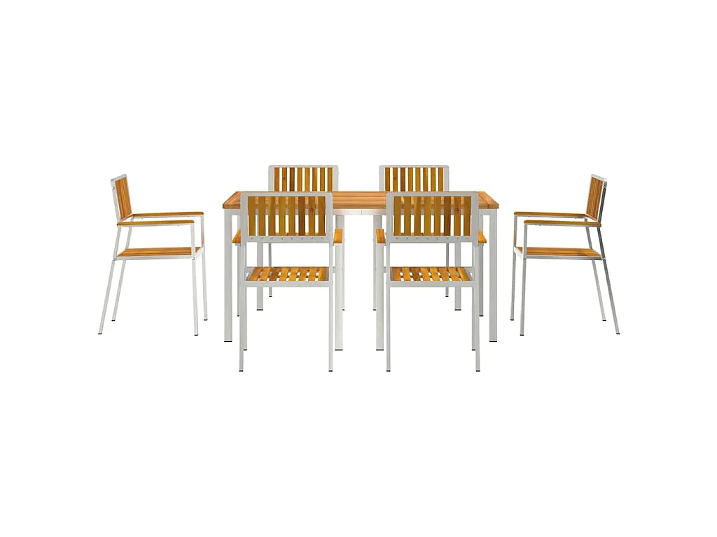 Set da pranzo da giardino da 7 pezzi