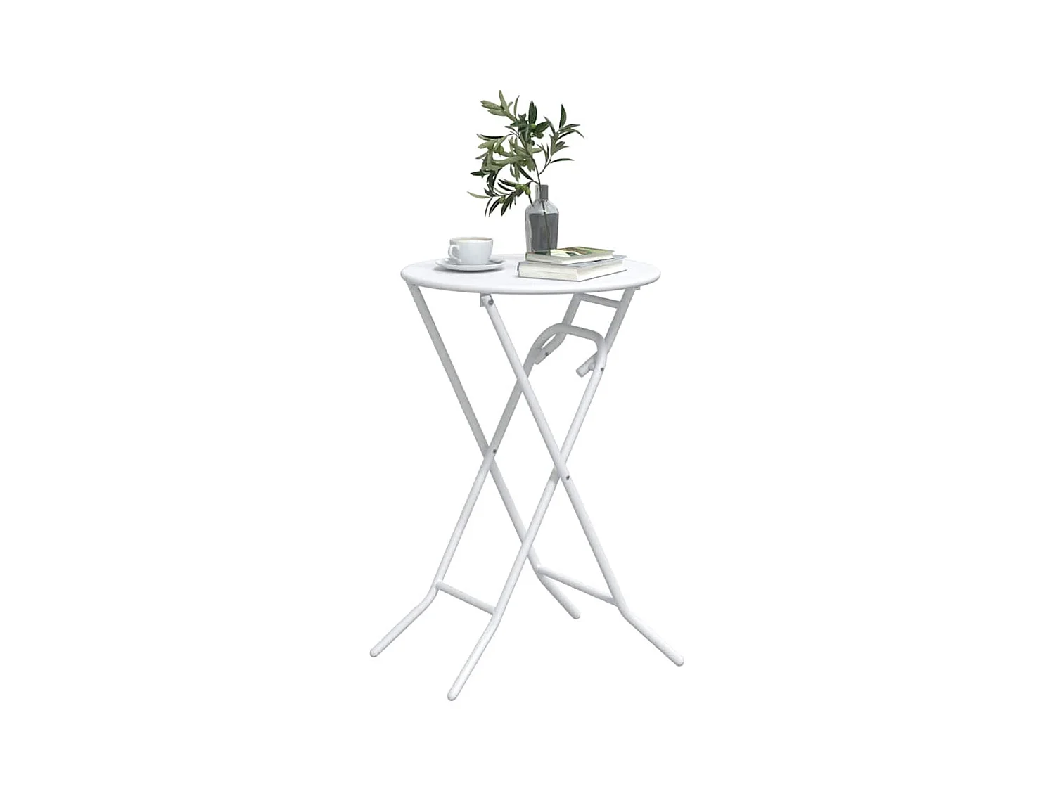 Table de Jardin Blanc 50 x 50 x 72 cm Acier