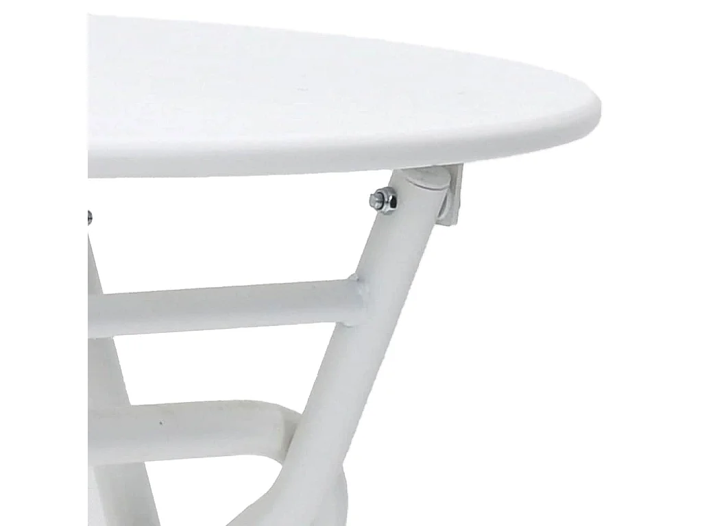 Table de Jardin Blanc 50 x 50 x 72 cm Acier
