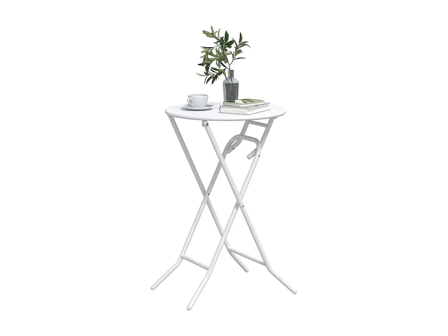Table de Jardin Blanc 50 x 50 x 72 cm Acier