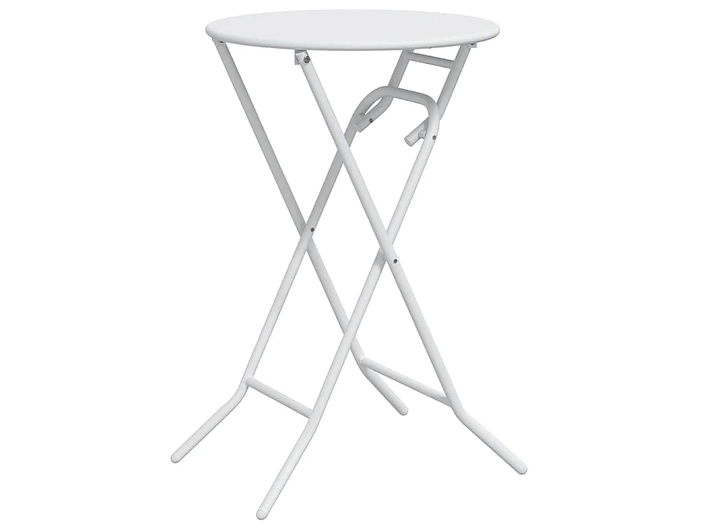 Table de Jardin Blanc 50 x 50 x 72 cm Acier