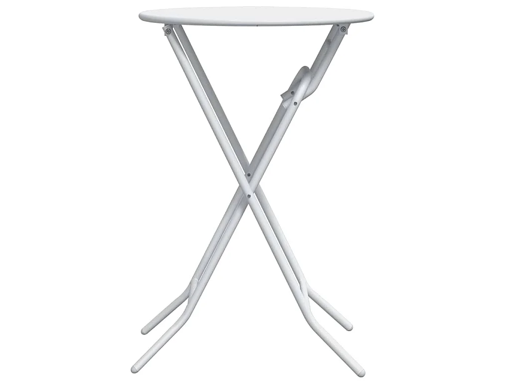 Table de Jardin Blanc 50 x 50 x 72 cm Acier