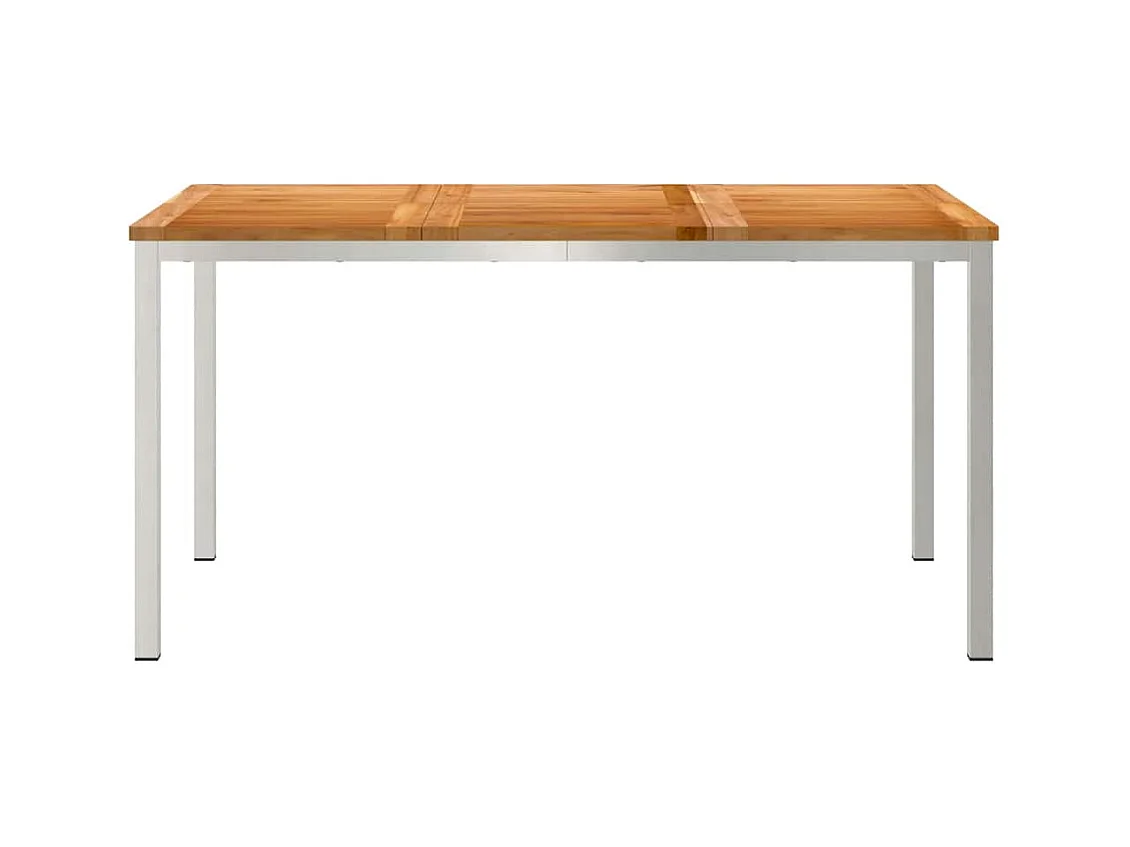 Table à manger d'extérieur Marron Bois de teck solide