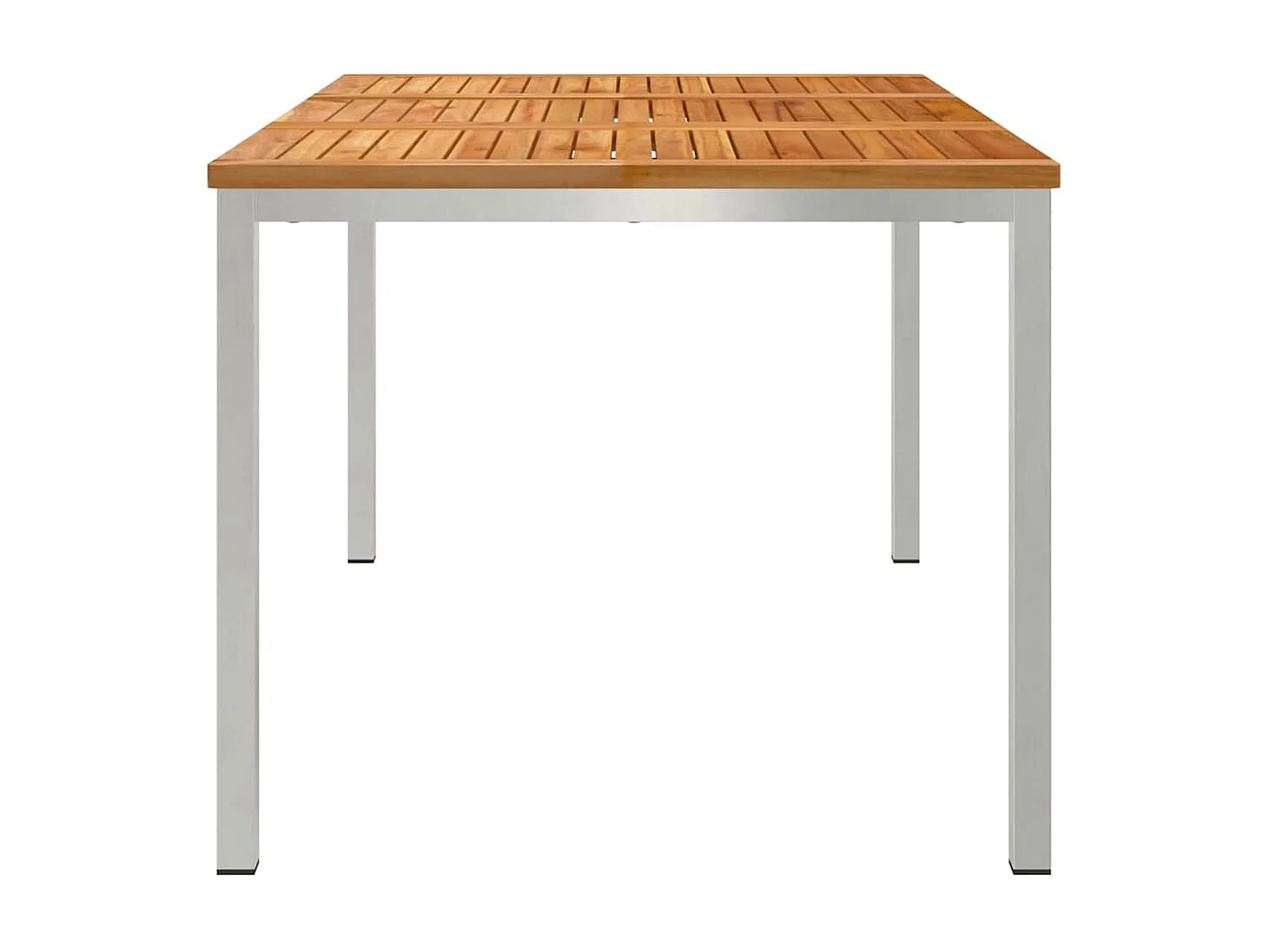 Table à manger d'extérieur Marron Bois de teck solide