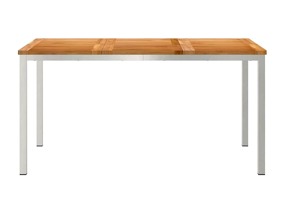 Table à manger d'extérieur Marron Bois de teck solide