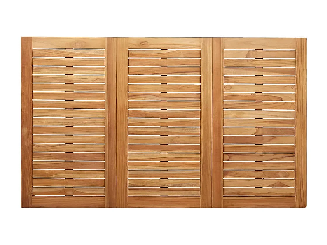 Table à manger d'extérieur Marron Bois de teck solide