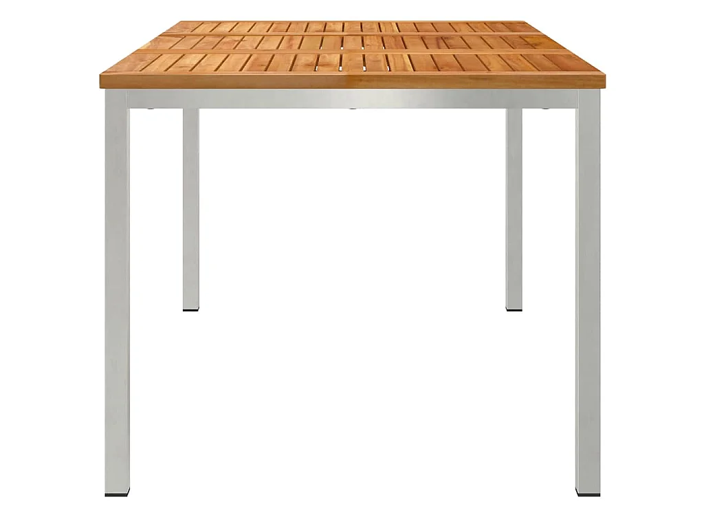 Esstisch für den Außenbereich, braun, massives Teakholz