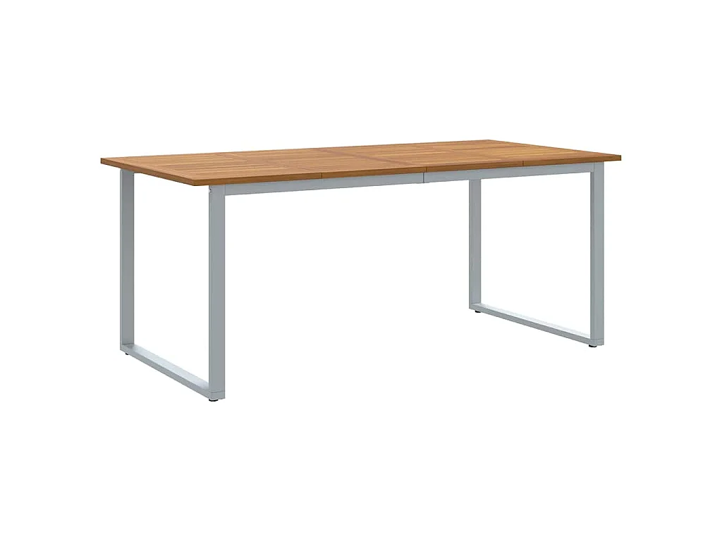 Set da pranzo da giardino da 5 pezzi in grigio e marrone