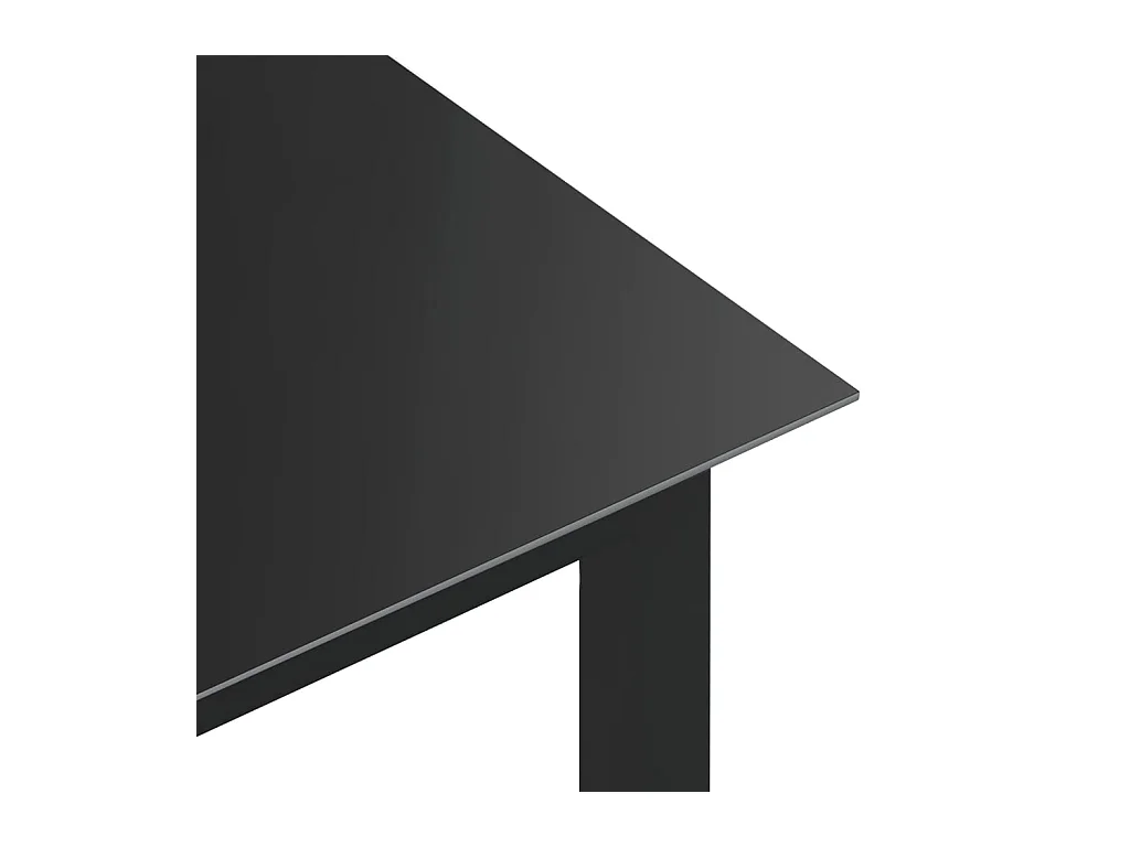 Mesa de jardín negra 150x90x74 cm Aluminio y cristal