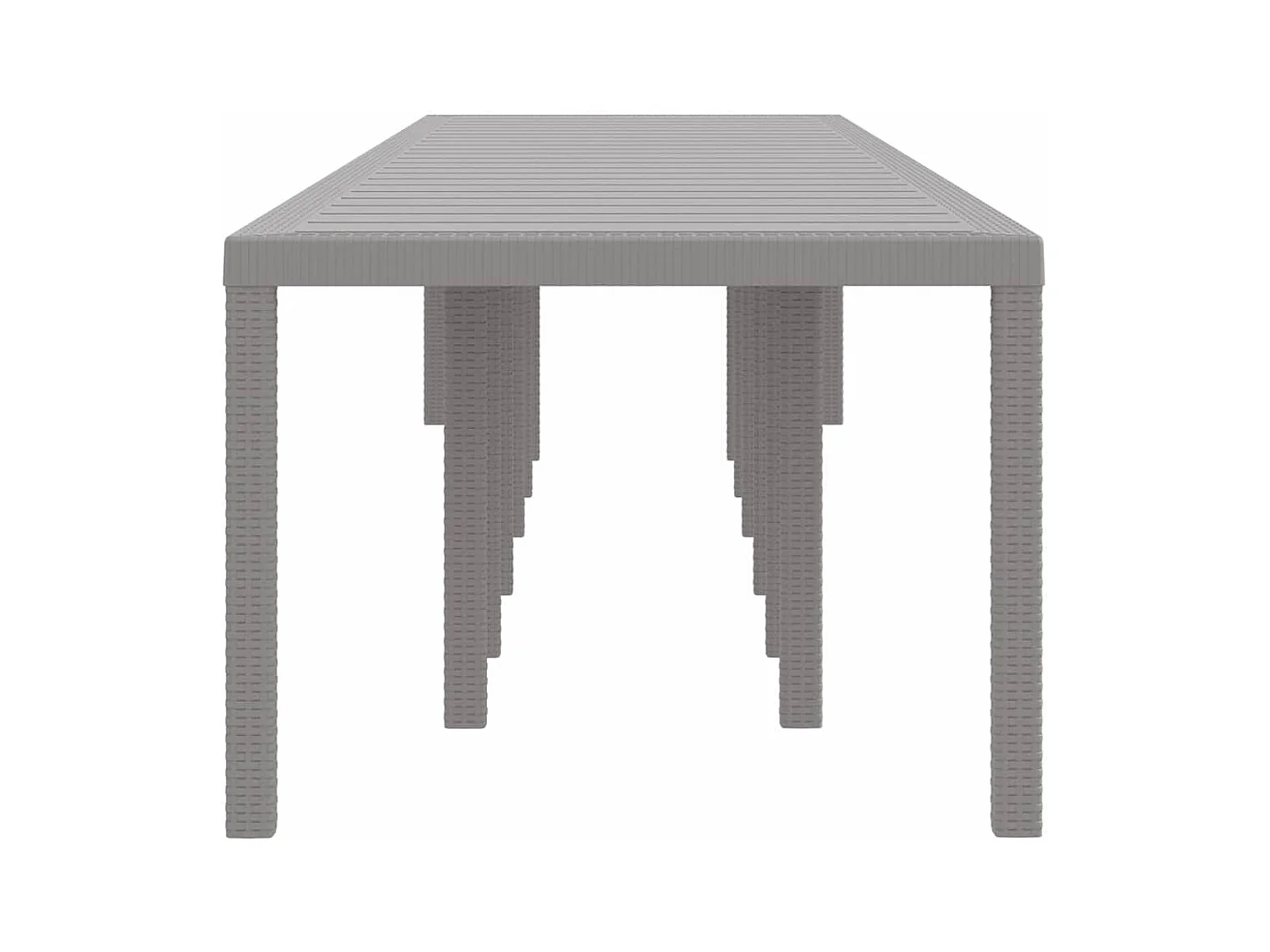 Table de Jardin Gris clair 400 x 100 x 73 cm polyrotin