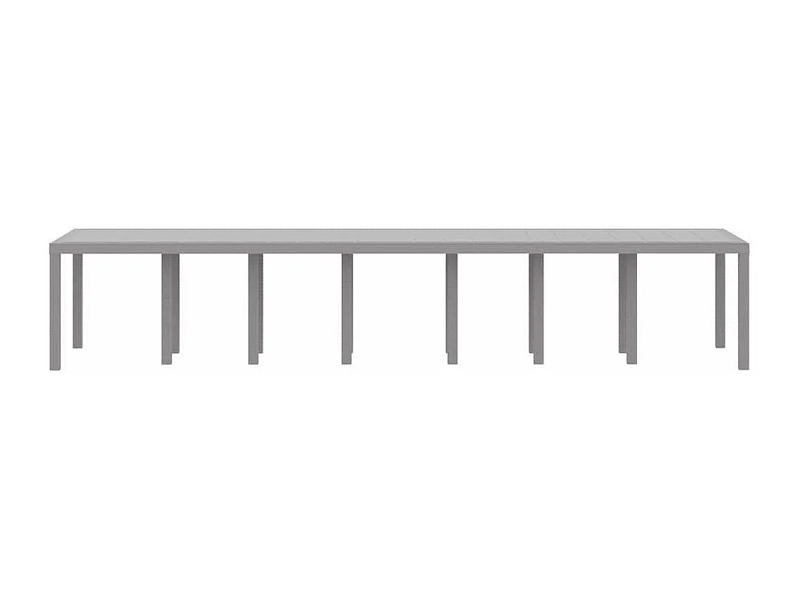 Table de Jardin Gris clair 400 x 100 x 73 cm polyrotin