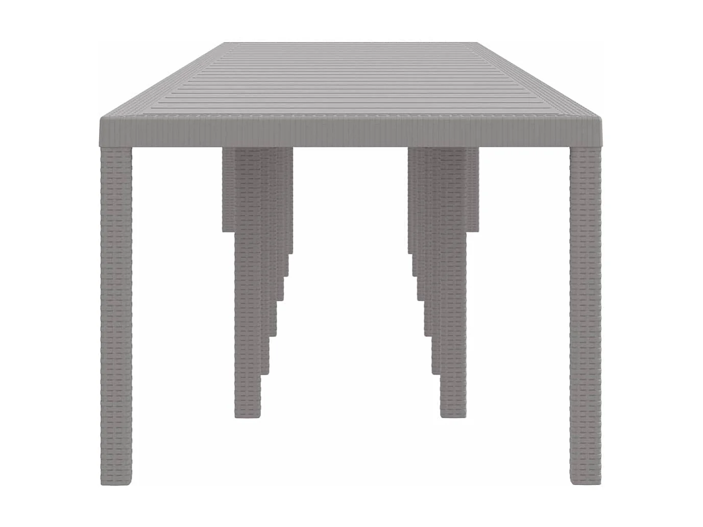 Table de Jardin Gris clair 400 x 100 x 73 cm polyrotin