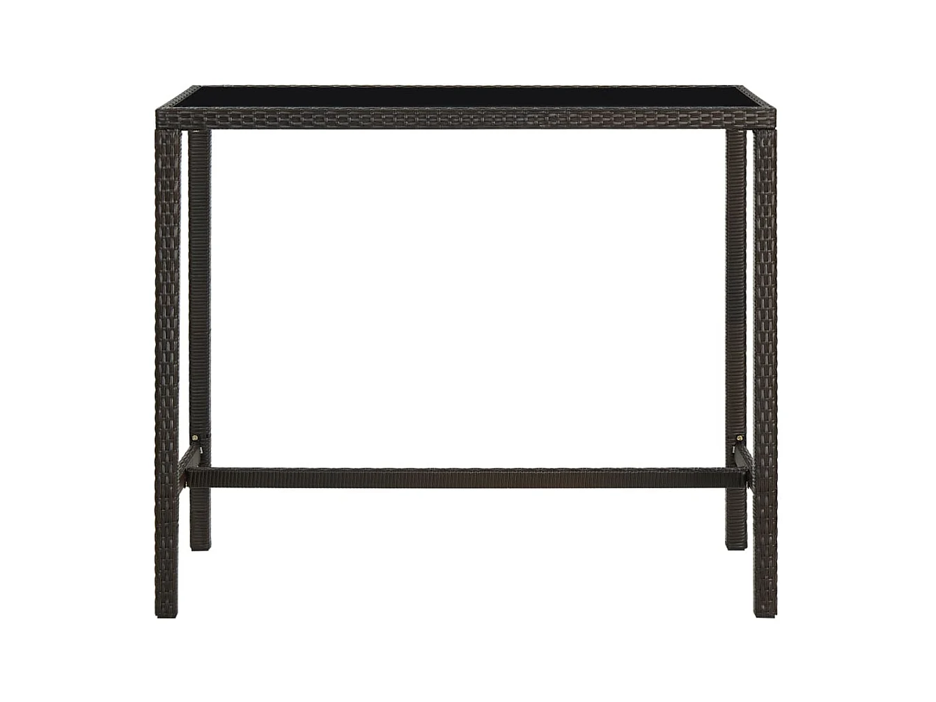 Tuinbartafel Bruin 130x60x110cm Hars riet glas