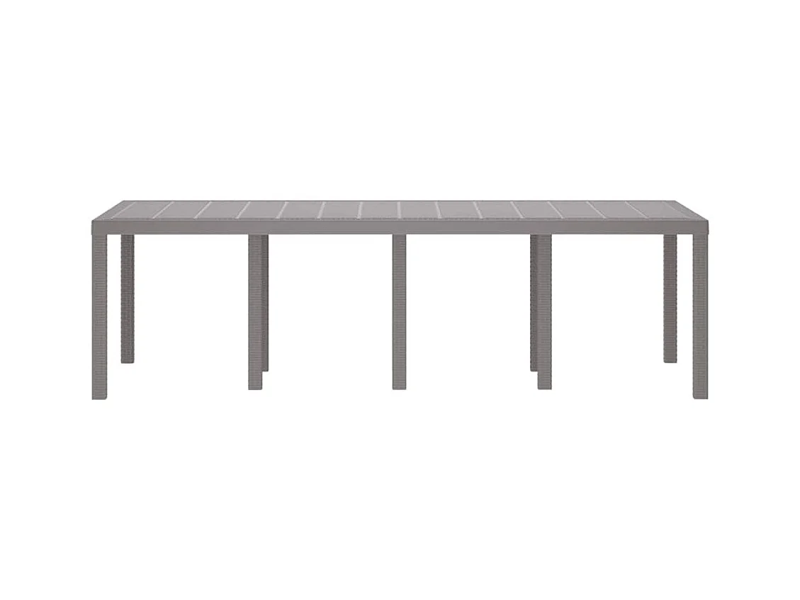 Table de Jardin Gris clair 250 x 100 x 73 cm polyrotin