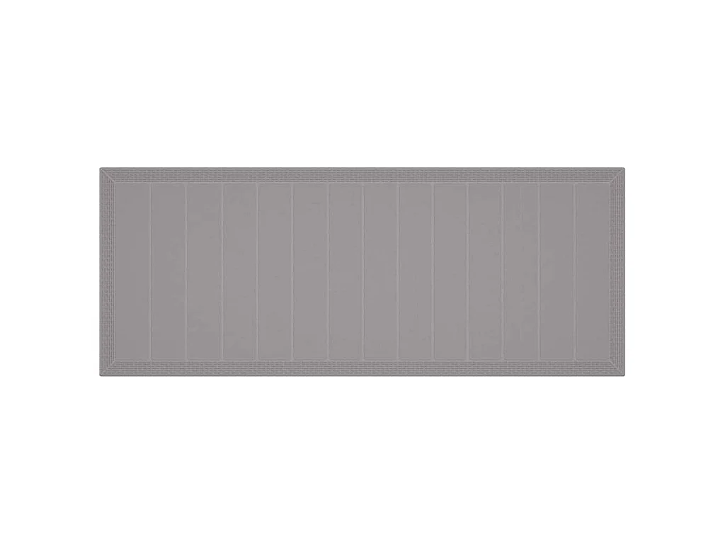 Lichtgrijze tuintafel 250 x 100 x 73 cm polyrotan