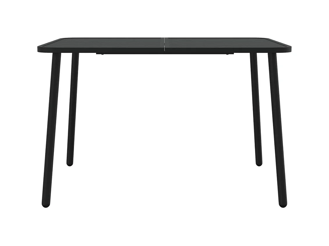 Antraciet tuintafel 110x80x71 cm staal