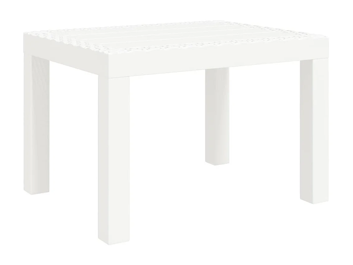 Tavolo da giardino bianco 59x47x40 cm PP
