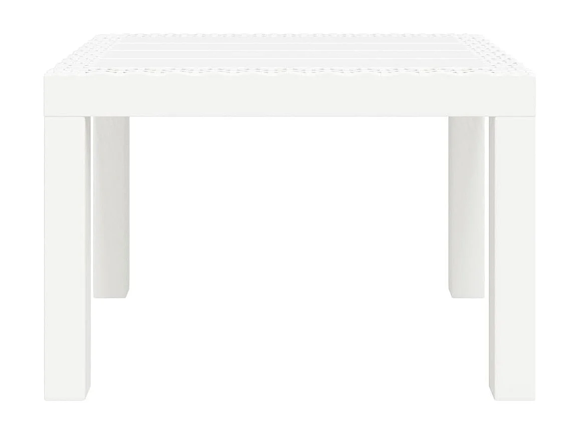 Tavolo da giardino bianco 59x47x40 cm PP