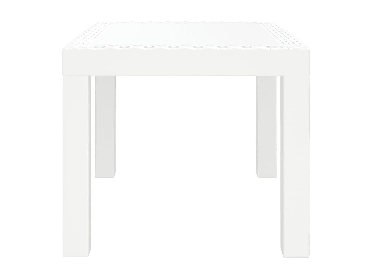 Tavolo da giardino bianco 59x47x40 cm PP