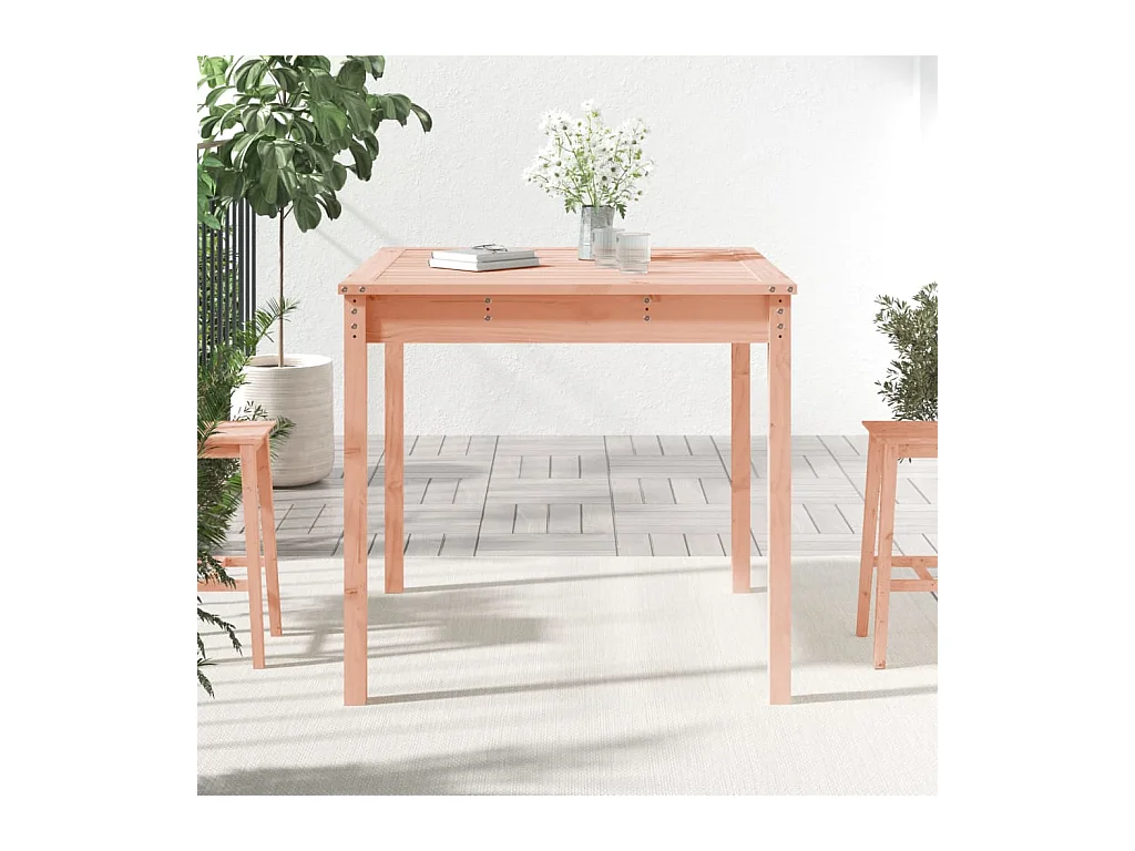 Mesa de jardín 82,5x82,5x76 cm madera maciza de abeto Douglas